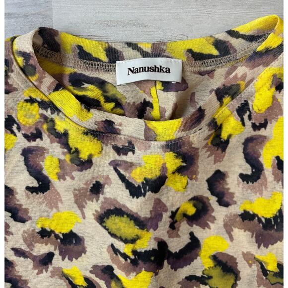 Gorgeous Nanushka Safea Top in Watercolor Leopard sz XS EUC - Picture 4 of 5